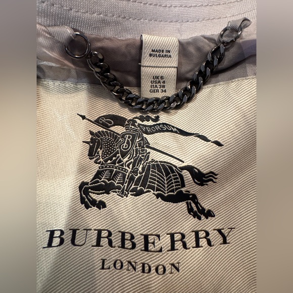 Burberry London viscose and rose pale pink trench coat size 4 - Picture 10 of 13